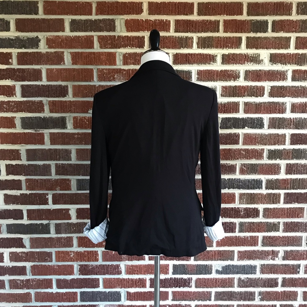 Mng Basic Black Fully Lined Blazer Size Medium - image 4